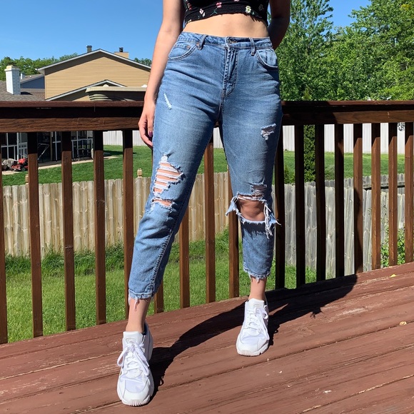 wild fable Denim - Wild Fable Ripped Mom Jeans